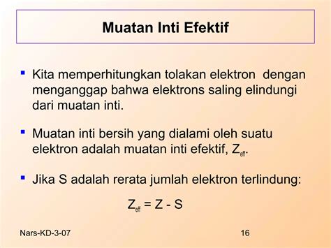 Muatan Inti Efektif Afinitas Elektron