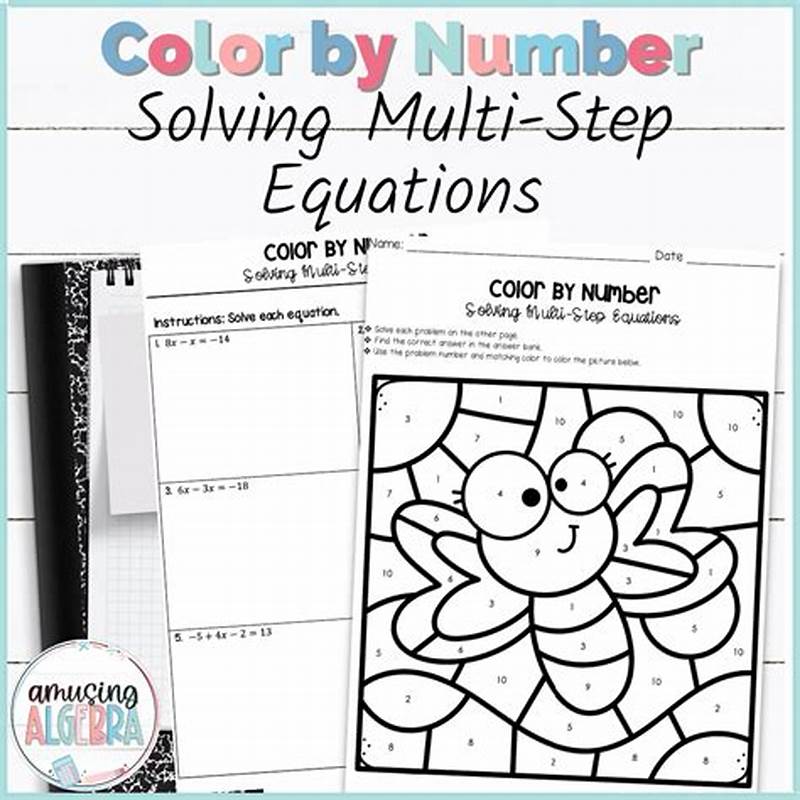 Multi Step Equations Coloring Activity Answers