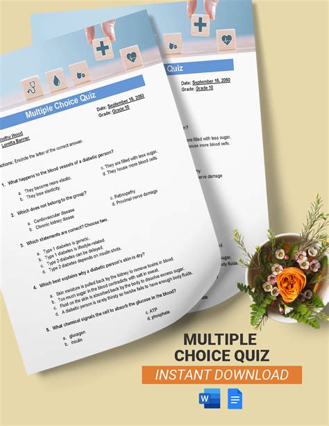 Multiple Choice Questionnaire Template Word