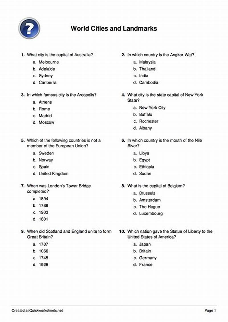 Multiple Choice Test Generator Free Printable