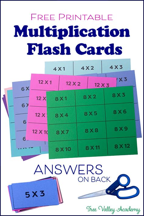 Multiplication Flash Cards With Answers Printable