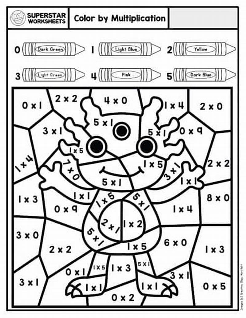 Multiplication Worksheet Coloring