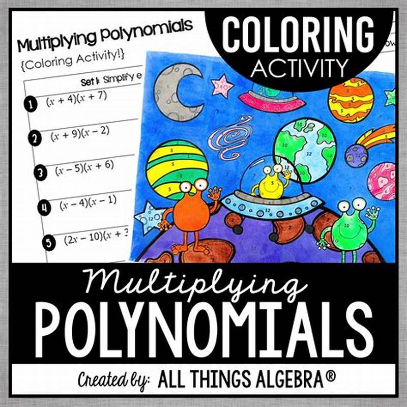 Multiplying Polynomials Coloring Worksheet Answers