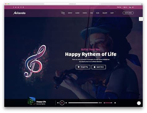Music Site Template