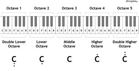 Musical keyboard showing octaves