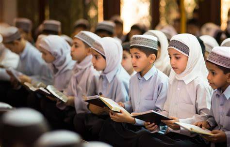 Muslim learning Quran