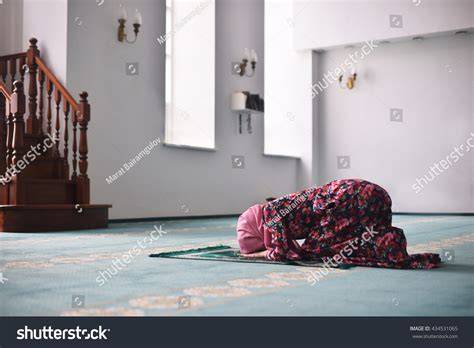 Muslim praying and making prostration