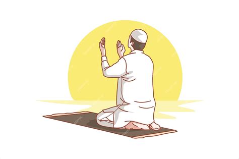 Muslim praying illustration