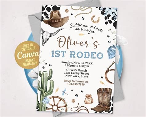 My First Rodeo Invitation Template