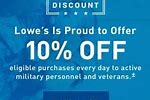 My Lowe's Military Discount Card