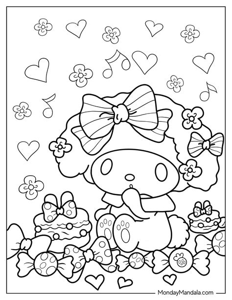 My Melody Coloring Pages Printable