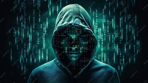Mystery Hacker with Binary Code