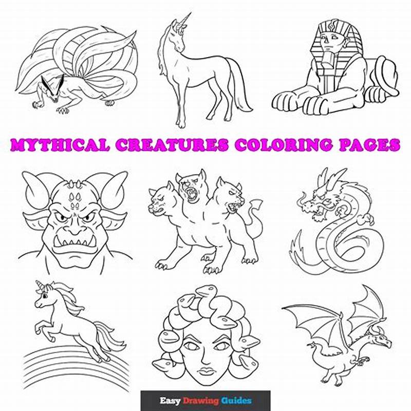 Mythical Creatures Printable Coloring Pages