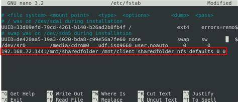 NFS mount command example