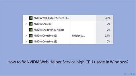 NVIDIA Web Helper Service High CPU Usage