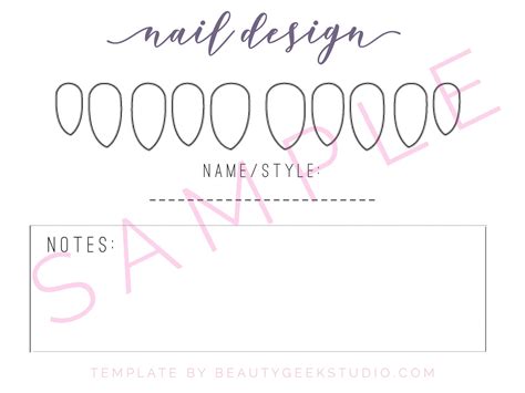 Nail Template Almond
