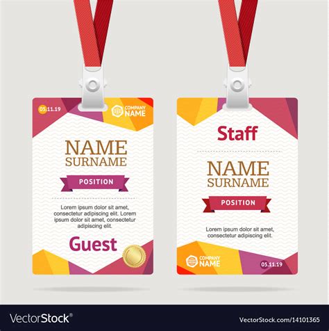 Name Badge With Picture Template