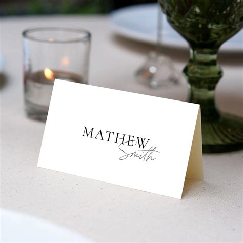 Name Place Cards Template