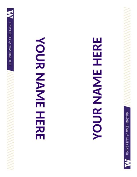 Name Table Tent Template