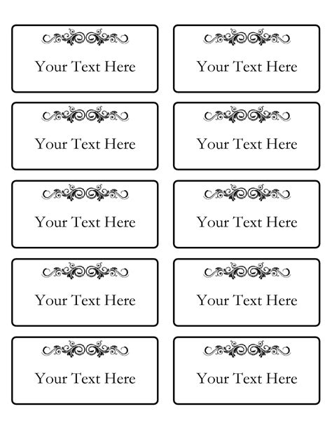 Name Tags Template Word