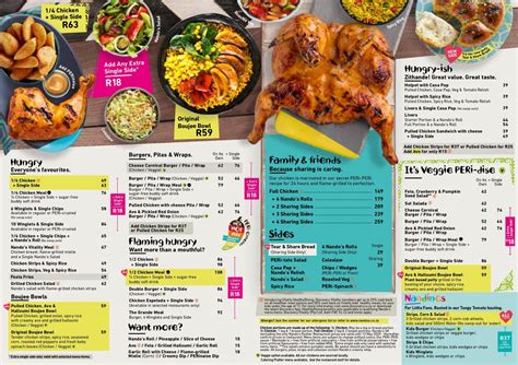Nandos Printable Menu
