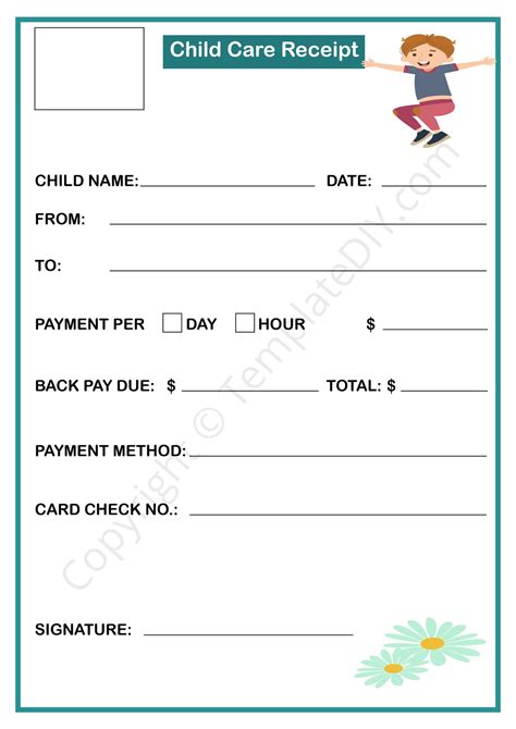 Nanny Receipt Template