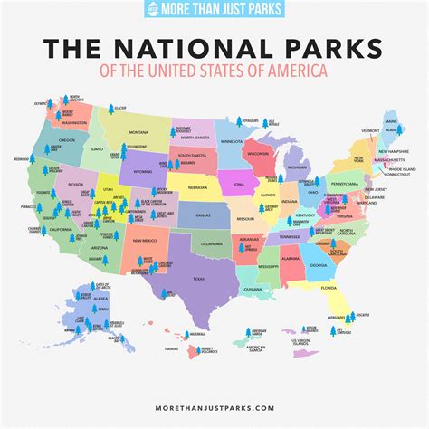 National Parks Map Printable