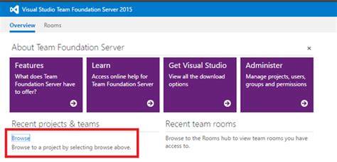 Navigating Team Foundation Server 2015