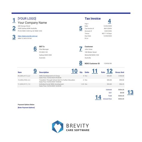Ndis Invoice Template
