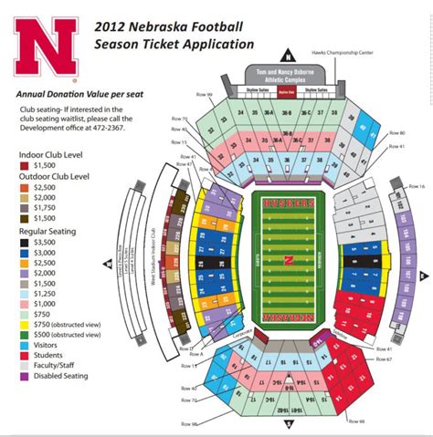 Nebraska Football Field Seating Chart