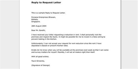 Negative reply letter
