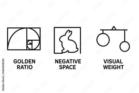Negative space visual weight