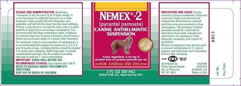 Nemex 2 Dosage Chart