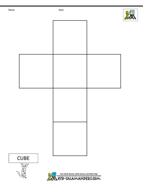 Net For A Cube Printable