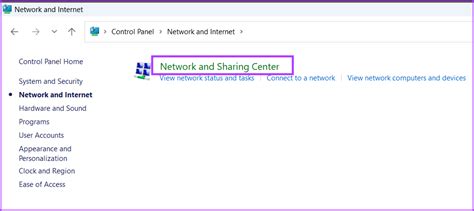 Network Connections Control Panel