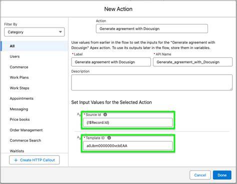 New Action Dialog Box