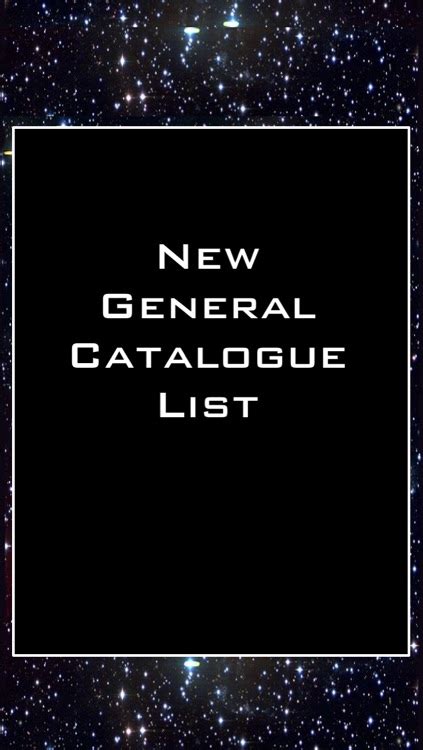 New General Catalogue List