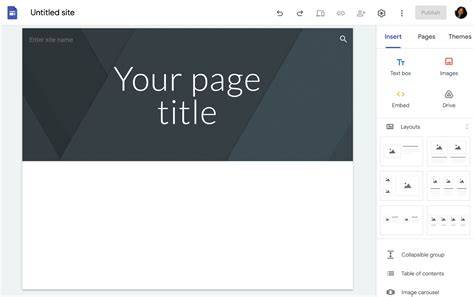 New Google Sites Templates