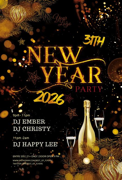 New Year Party Flyer Template