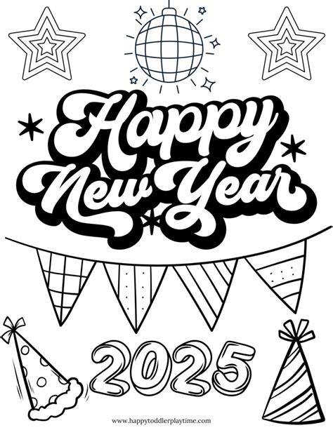 New Years Eve Coloring Pages Free Printable