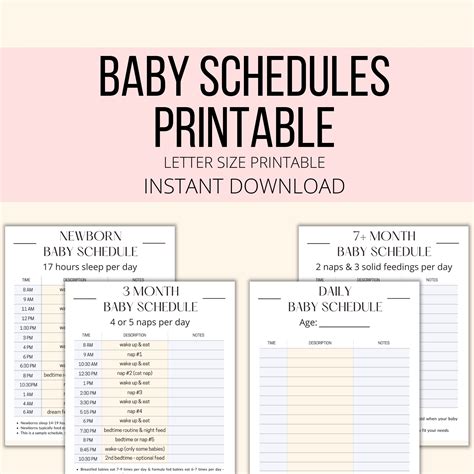 Newborn Schedule Template