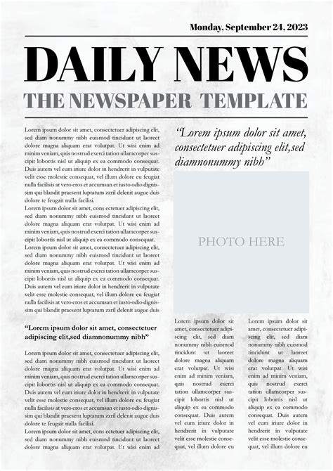 Newpaper Article Template
