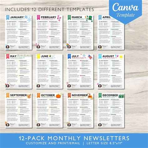 Newsletter Calendar Template