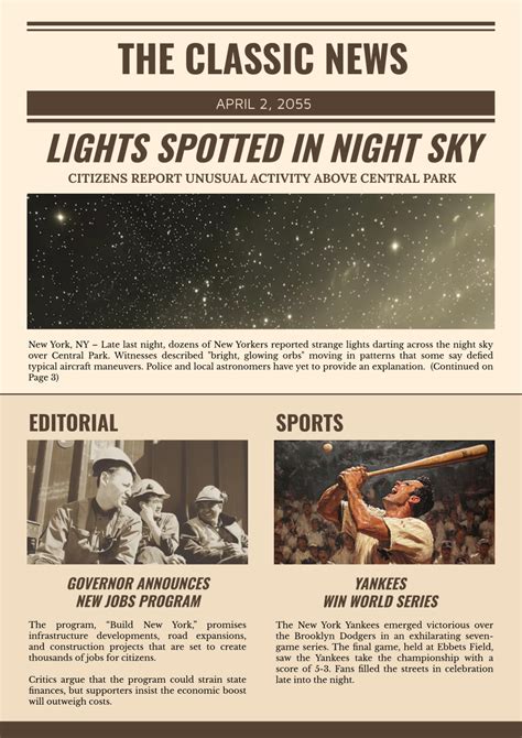 Newspaper Template Generator