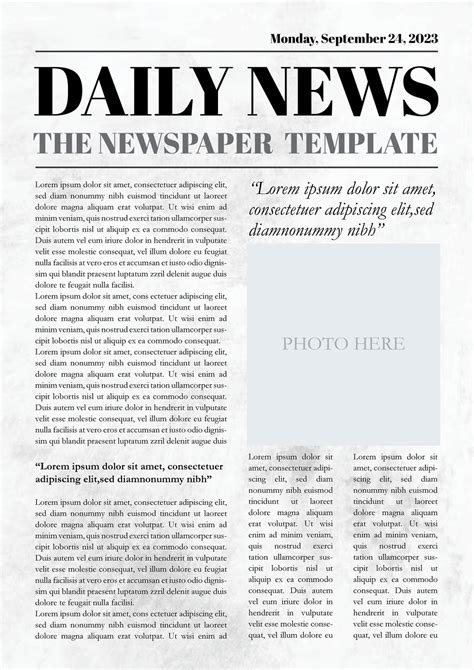 Newspaper Templates Free