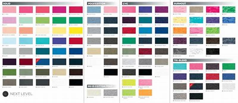 Next Level Color Chart