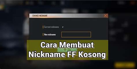 Nickname FF Kosong