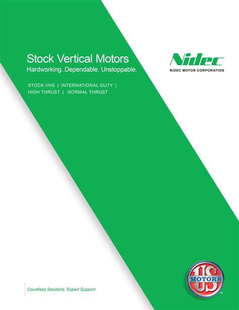 Nidec Vertical Motor Catalog