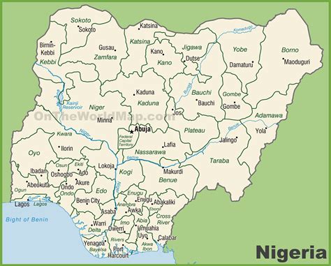 Nigeria Map Printable