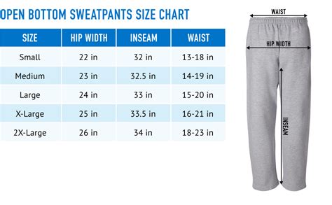 Nike Sweats Size Chart